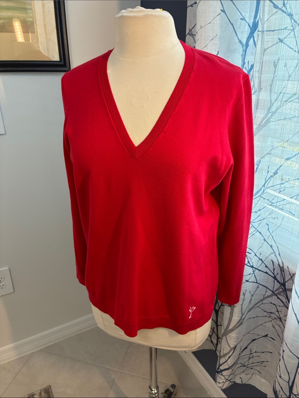 Golftini Red V-Neck Sweater